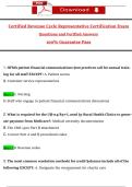 Certified Revenue Cycle Representative Certification Exam &ndash; Questions and Verified Answers&comma; 100&percnt; Pass Guarantee