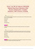 Exam 1 for PN 101 &lpar;Newest 2025&sol;2026 Update&rpar; Real Exam Questions With Answers & Rationales &vert; Certified Solutions &vert; 100 &percnt; Correct &vert; A Grade&period;        