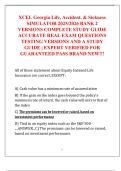 XCEL Georgia Life&comma; Accident&comma; & Sickness  SIMULATOR 2025&sol;2026 BANK 2  VERSIONS COMPLETE STUDY GUIDE  ACCURATE REAL EXAM QUESTIONS  TESTING VERSIONS AND A STUDY  GUIDE &vert; EXPERT VERIFIED FOR  GUARANTEED PASS BRAND NEW&excl;&excl;&excl;