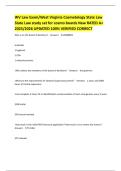 WV Law Exam&sol;West Virginia Cosmetology State Law State Law study set for cosmo boards New RATED A&plus; 2025&sol;2026 UPDATED 100&percnt; VERIFIED CORRECT 