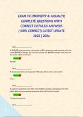 EXAM FX &lpar;PROPERTY & CASUALTY&rpar; COMPLETE QUESTIONS WITH CORRECT DETAILED ANSWERS &lpar;100&percnt; CORRECT&rpar; LATEST UPDATE 2025 &vert; 2026       