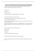 NURS 2715 MIDTERM EXAM UPDATED QUESTIONS AND ANSWERS