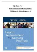 Test Bank For Health Assessment for Nursing Practice 7th Edition By Susan Fickertt Wilson Jean Foret Chapter 1 - 24&vert;latest update 2025&sol;2026&vert;GRADED A&plus;&vert;GUARANTEED PASS