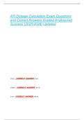 ATI Dosage Calculation Exam Questions  and Correct Answers Graded A&plus;&vert;Assured  Success &lpar;20252026&rpar; Updated 