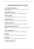 Class notes Mathematics 