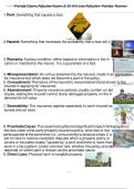 Florida Claims Adjuster Exam&comma; 6-20 All Lines Adjuster- Florida- Review&vert; 332 Questions&vert; 41 Pages