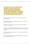 NJ Boating license EXAM 2025 NEWEST EXAM COMPLETE QUESTIONS AND CORRECT DETAILED ANSWERS &lpar;VERIFIED ANSWERS&rpar; &vert;ALREADY GRADED A&plus;&vert;&vert;BRAND NEW 25025&sol;2026&excl;&excl;