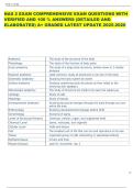 NAS 2 EXAM COMPREHENSIVE EXAM QUESTIONS WITH  VERIFIED AND 100 &percnt; ANSWERS &lpar;DETAILED AND  ELABORATED&rpar; A&plus; GRADED LATEST UPDATE 2025-2026