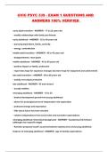 UVIC PSYC 339 - EXAM 1 QUESTIONS AND ANSWERS 100&percnt; VERIFIED 