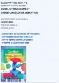 Samenvatting Conflictmanagement&comma; onderhandelen en mediation - Ellen Giebels HST 1 tm 8 - 4e editie 2025 &sol; 9789001045364 &sol; &plus; oefentoets &plus; leerdoelen &plus; kernbegrippen