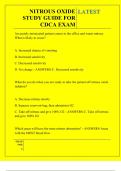 NITROUS OXIDE STUDY GUIDE FOR CDCA EXAM QUESTIONS AND ANSWERS 2025