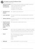 TN Health Insurance Certification &sol; Practice Exam & Study Guide &sol; 2025 Update &sol; Score 100&percnt;