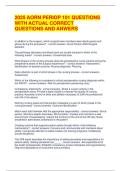 2025 AORN PERIOP 101 QUESTIONS  WITH ACTUAL CORRECT  QUESTIONS AND ANWERS
