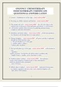 ONS&sol;ONCC Chemotherapy Immunotherapy Certificate Exam Guide&colon; Questions&comma; Answers & Key Concepts