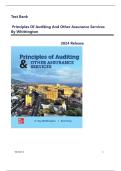 Test Bank for Principles of Auditing and Other Assurance Services 2o24 Release  Edition by Whittington Verified Chapters 1-21&vert;&vert; Newest Edition