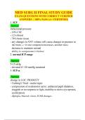 MED SURG II FINAL STUDY GUIDE  EXAM QUESTIONS WITH CORRECT VERIFIED  ANSWERS  &vert; 100&percnt; PASS &lpar;A&plus; CERTIFIED&rpar; 