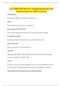 AT 2300 Final Review- Exams Questions and Correct Answers 100&percnt; Correct