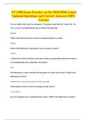 AT 2300 Exam Practice set for 2025&sol;2026&vert; Latest Updated Questions and Correct Answers 100&percnt; Correct