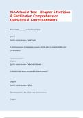 ISA Arborist Test - Chapter 5 Nutrition & Fertilization Comprehension Questions & Correct Answers