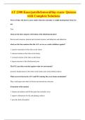 AT 2300 Knee&sol;patellofemoral&sol;hip exam- Quizzes with Complete Solutions