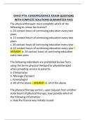 OHIO&lowbar;PTA&lowbar;JURISPRUDENCE&lowbar;EXAM&lowbar;QUESTIONS&lowbar;WITH&lowbar;COMPLETE&lowbar;SOLUTIONS&lowbar;GUARANTEED PASS