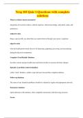 Nrsg 105 Quiz 1-Questions with complete solutions