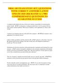 NRSG 105 EXAM STUDY SET &vert; QUESTIONS WITH CORRECT ANSWERS LATEST UPDATE 2025-2026 RATED A&plus; &vert; 900&plus; COMPREHENSIVE QUESTIONS TO GUARANTEE SUCCESS