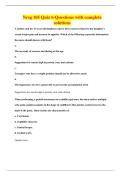 Nrsg 105 Quiz 6-Questions with complete solutions