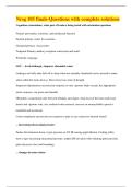 Nrsg 105 finals-Questions with complete solutions