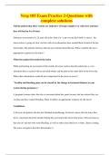 Nrsg 105 Exam Practice 2-Questions with complete solutions