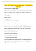 Nrsg 105 Exam Practice-Questions with complete solutions