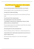 Nrsg 105 Exam Prep-Questions with complete solutions