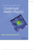 Instructor's Solution Manual for A Quantum Approach to Condensed Matter Physics by Philip L&period; Taylor & Olle Heinonen &vert;&vert; Guide A&plus;