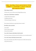 NRSG 106 PRACTICE QUESTIONS WITH CORRECT ANSWERS LATEST UPDATE 2025-2026 RATED A&plus;