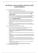 NR 293 Exam 1 Review Questions and Answers 100&percnt; Verified UPDATED&excl;&excl;&excl;