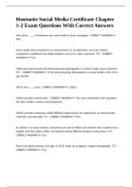 Hootsuite Social Media Certificate Chapter 1-2 Exam Questions With Correct Answers&period;