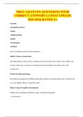 NRSG 110 STUDY QUESTIONS WITH CORRECT ANSWERS LATEST UPDATE 2025-2026 RATED A&plus;