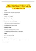 NRSG 110 Mobility QUESTIONS WITH CORRECT ANSWERS LATEST UPDATE 2025-2026 RATED A&plus;
