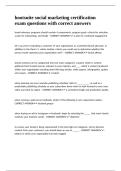 hootsuite social marketing certification exam questions with correct answers