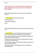 HOOTSUITE PLATFORM CERTIFICATION EXAM 2025 UPDATED ACTUAL EXAM WITH CORRECT SOLUTIONS&period;