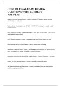 HOSP 180 FINAL EXAM REVIEW QUESTIONS WITH CORRECT ANSWERS&period;