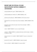 HOSP 180 UD FINAL EXAM QUESTIONS WITH CORRECT ANSWERS