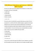 NUR 300 test 2 Questions and Answers -2025&sol;26 &vert; 100&percnt; Correct
