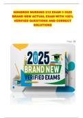 HONDROS NURSING 212 EXAM 3 2025 BRAND NEW ACTUAL EXAM WITH 100- VERIFIED QUESTIONS AND CORRECT SOLUTIONS 