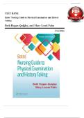 TEST BANK For Bates' Nursing Guide to Physical Examination and History Taking&comma;&lbrace; 3rd Edition&rcub; By Beth Hogan-Quigley &vert; All Chapters Included &vert; Elaborated Answers &vert; Latest 2026