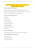 NUR 300 Updated Questions and Answers - 2025&sol;26 &vert; 100&percnt; Correct