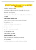 NUR 300 Test Questions and Answers -2025&sol;26 &vert; 100&percnt; Correct