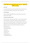 NUR 300 Exam Questions and Answers -2025&sol;26 &vert; 100&percnt; Correct