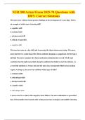 NUR 300 Actual Exam 2025-70 Questions with 100&percnt; Correct Solutions