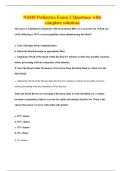 N4410 Pediatrics Exam 2 Questions with complete solutions